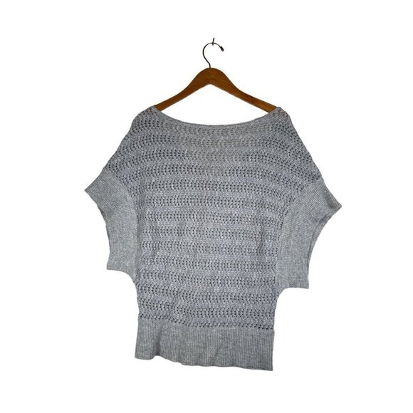 VTG Womens Size M Silver Rayon Wool Angora Blend Retro Sweater Vest V-Neck Top - Picture 6 of 10
